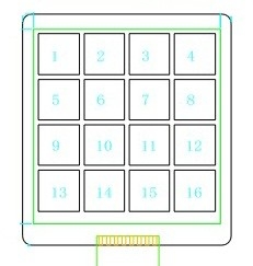 3.5&quot; 16 Key Touchkey matrix Resistive Touch Screen / Touch Screen Display Panel