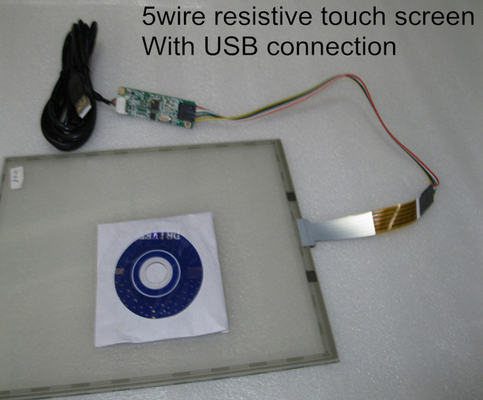 5W RTP 10.4" 12.1" 5 Wire Resistive Touch Panel , Kiosk Touch Screen Lcd Panel