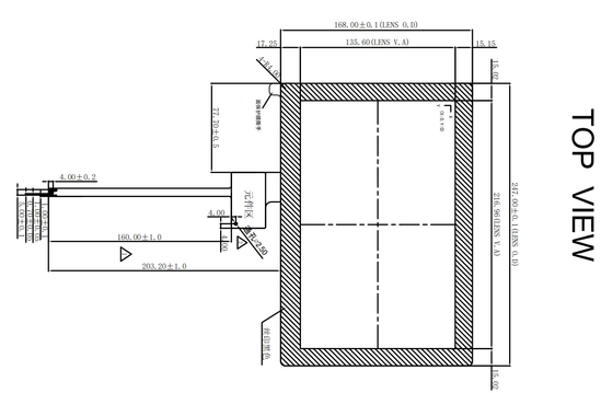 POS G+G 10.1 Inch Projected Capacitive Touch Panel With I2C interface , Lcd Touch Screen Panel