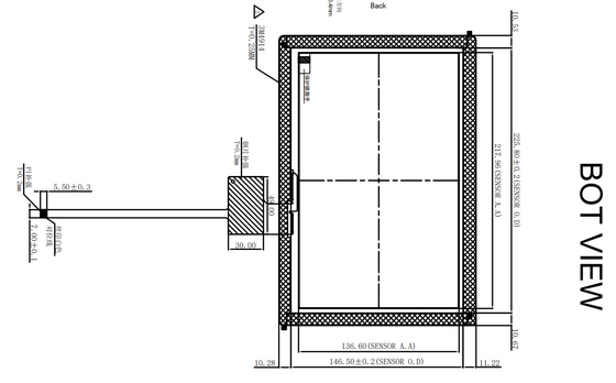 POS G+G 10,1 cala Projektowany pojemnościowy panel dotykowy z interfejsem I2C, panel dotykowy LCD